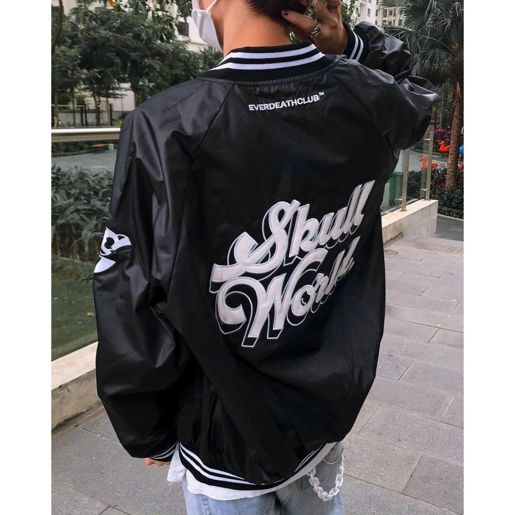 Áo khoác dù nam kiểu bomber 2 lớp thêu logo cá tính năng động nam tính,ÁO KHOÁC BOMBER UNISEX / ÁO KHOÁC DÙ NAM NỮ 2 LỚP THỜI TRANG CÁ TÍNH