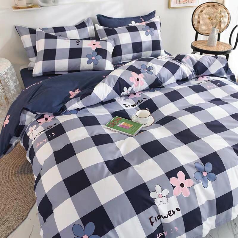 Cotton Poly Nhập Mẫu KẺ CARO HOA