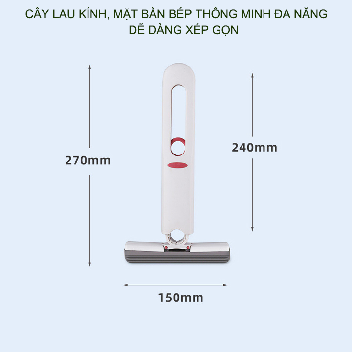 Cây lau kính, mặt bàn bếp đa năng thông minh thế hệ mới, dễ dàng xếp gọn