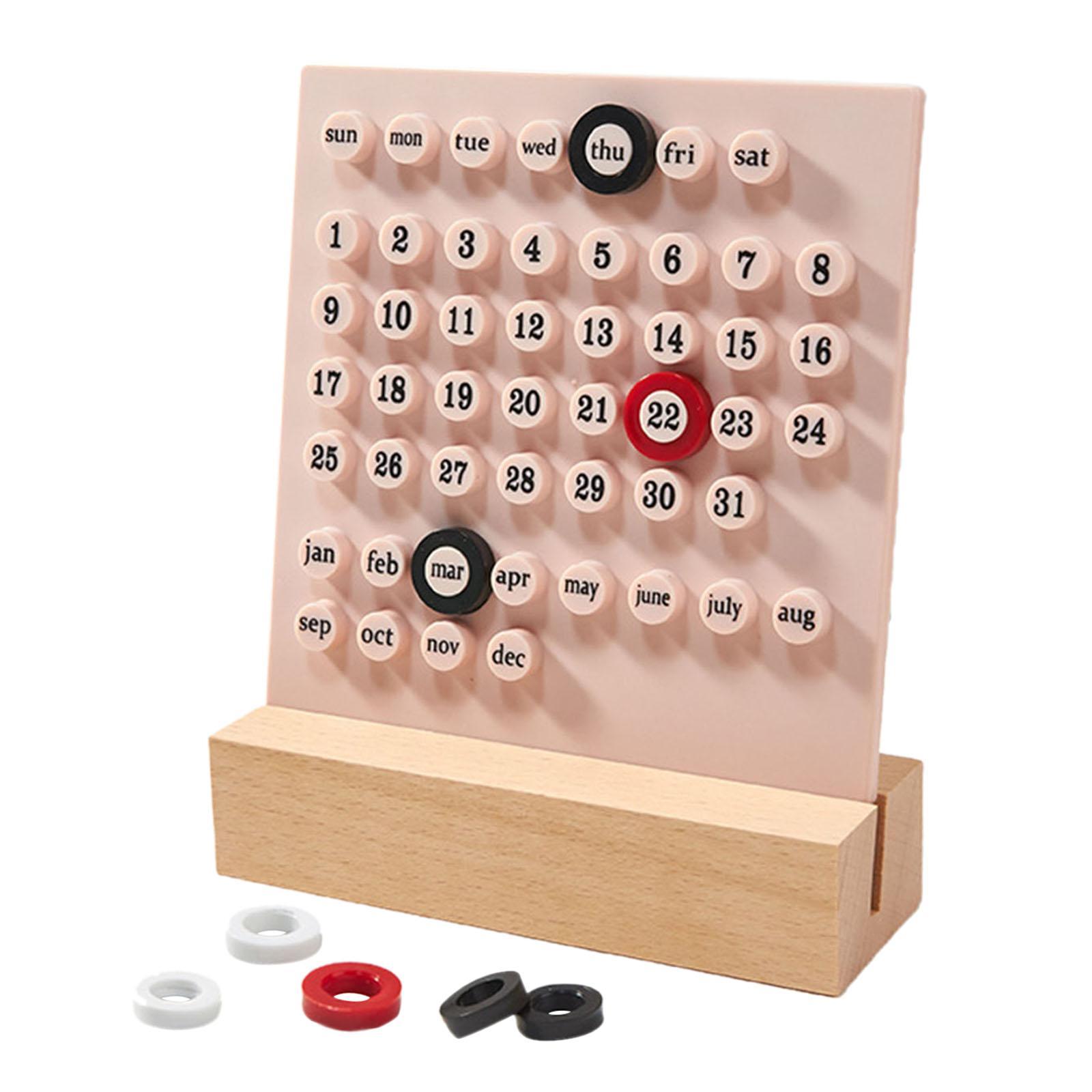 Cute Desk Calendar DIY Educational Toy Supplies Kids Calendar for Decor Desktop Tabletop