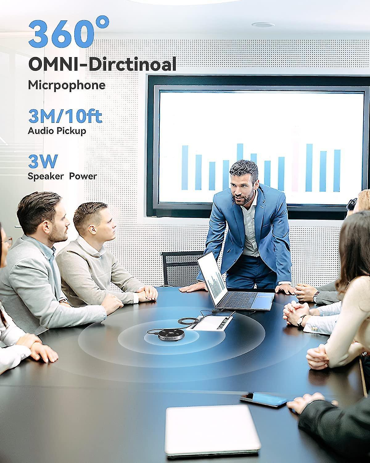 Micrô máy tính USB với loa, micrô đa hướng với 360 V