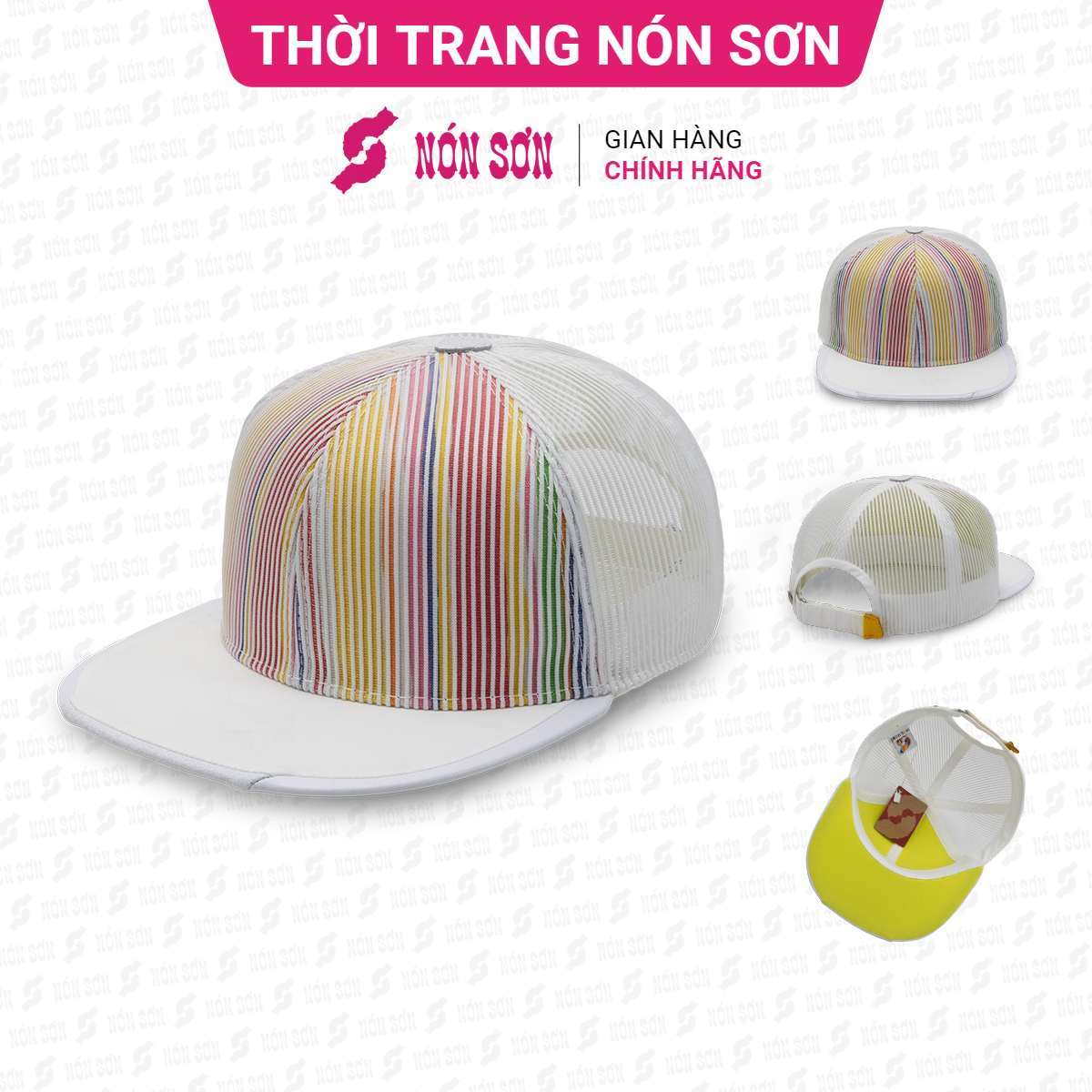 Mũ snapback hiphop trẻ em NÓN SƠN chính hãng MCTE008A-TR1HV