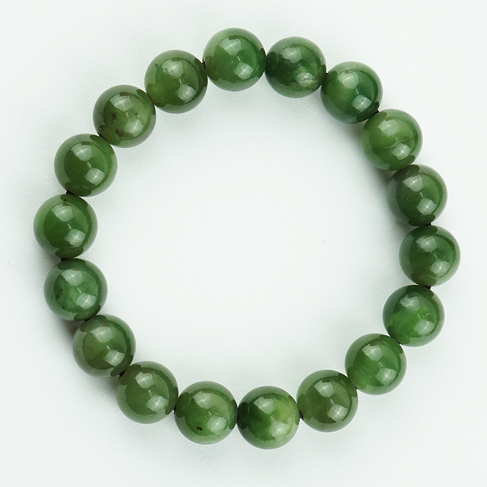 Vòng tay đá ngọc bích Nephrite tự nhiên 9 li 18 hạt