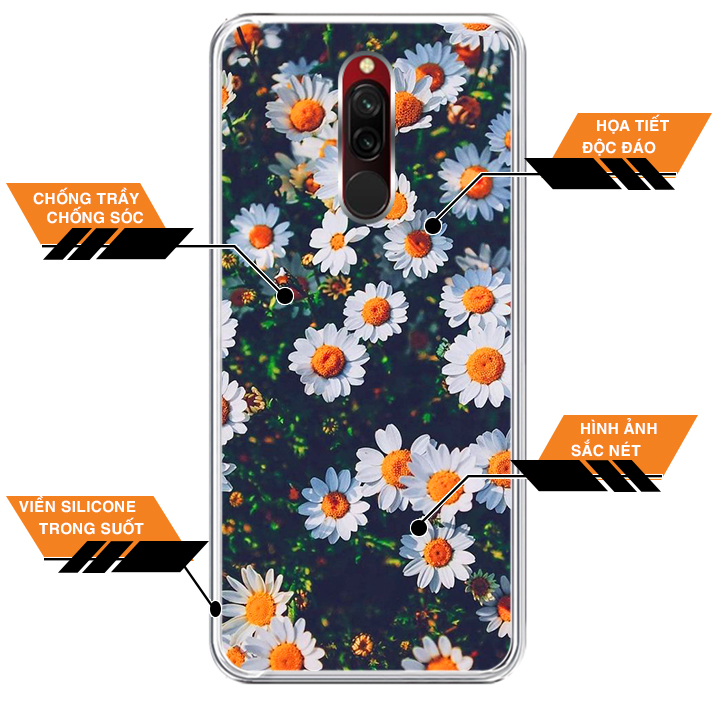Ốp lưng dẻo cho điện thoại Xiaomi Redmi 8 - 0038 CUCHOAMI02 - Hàng Chính Hãng