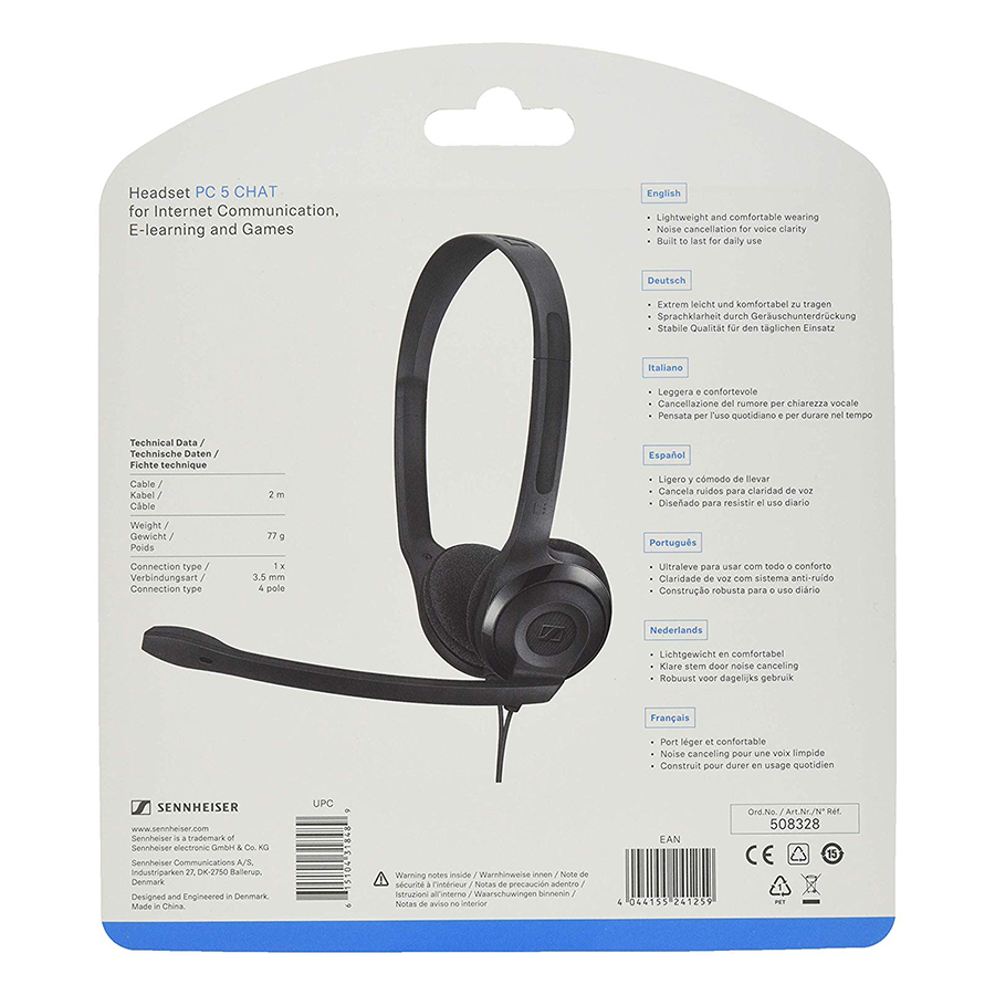 Tai Nghe Có Dây Chụp Tai On-ear SENNHEISER PC 5 Chat - Hàng Chính Hãng