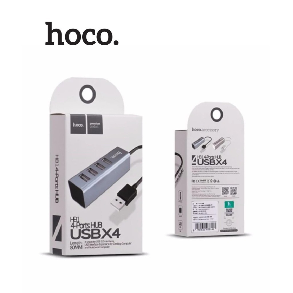 Bộ Chia 4 Cổng USB Hoco HB1 - Hàng Chính Hãng