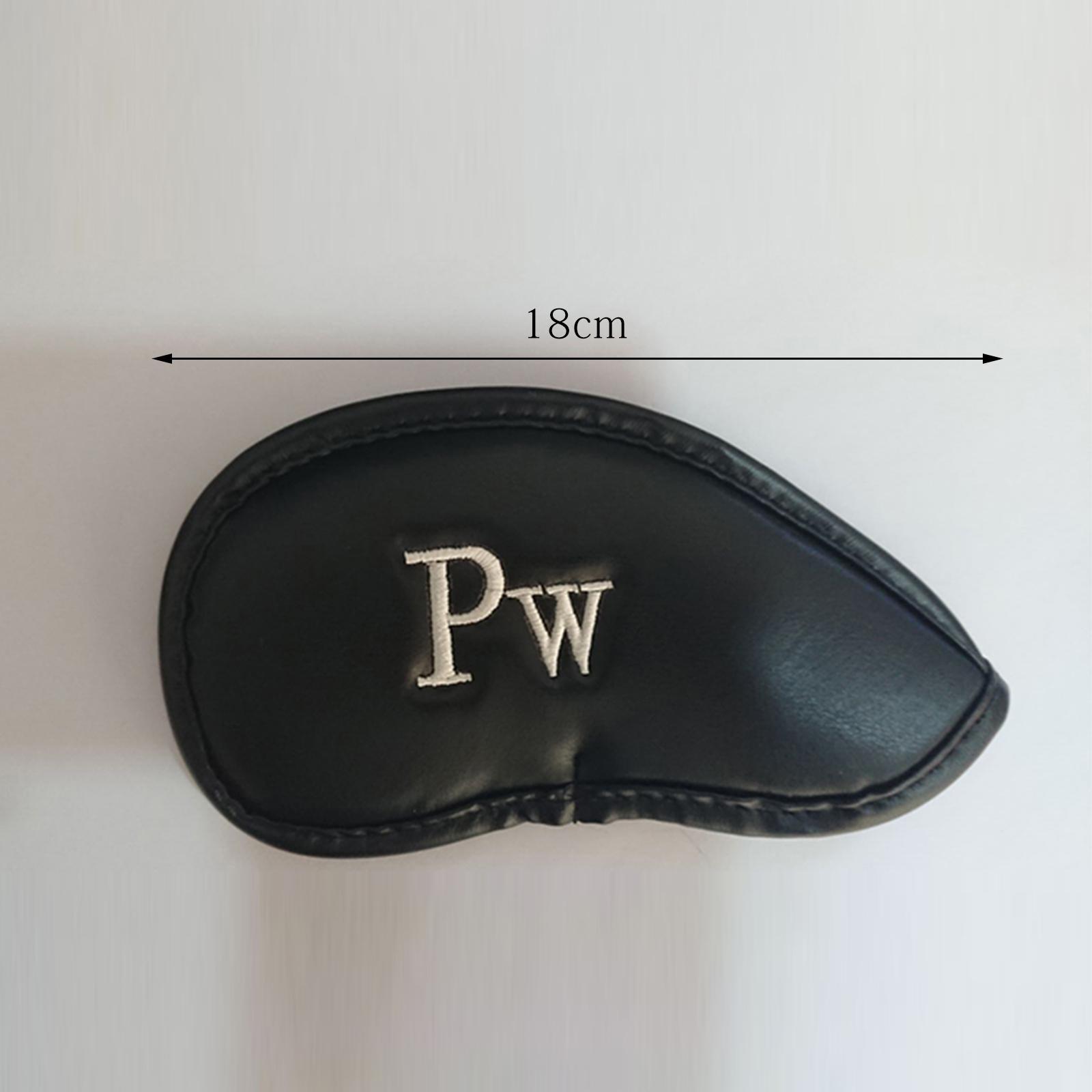 12 Pieces Golf Iron Headcover Set Premium PU Leather Golf Club Head Covers