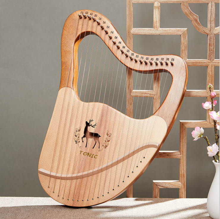 Đàn Lyre 21 dây đàn hạc Lyre Harp TONIC-M21LY Stings Đầy đủ phụ kiện LOẠI 21 DÂY tặng đàn kalimba 17 phím gỗ nguyên khối Mahagony PJLIM72