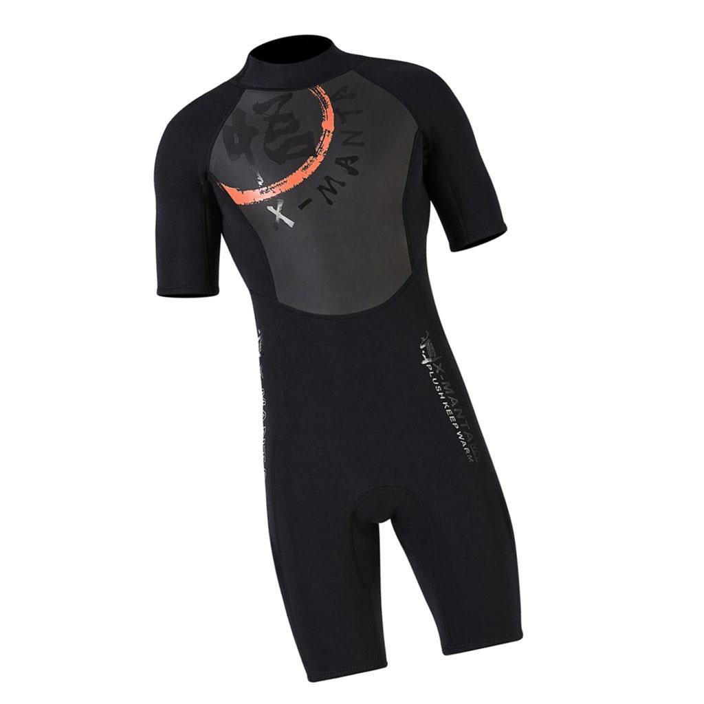 1Piece Men 1.5mm Diving Wetsuit -Piece Short Sleeve Wet Suit Jumpsuit