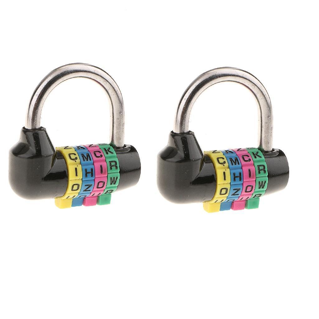 Letter Combination Lock Password Padlock for Toolbox Black