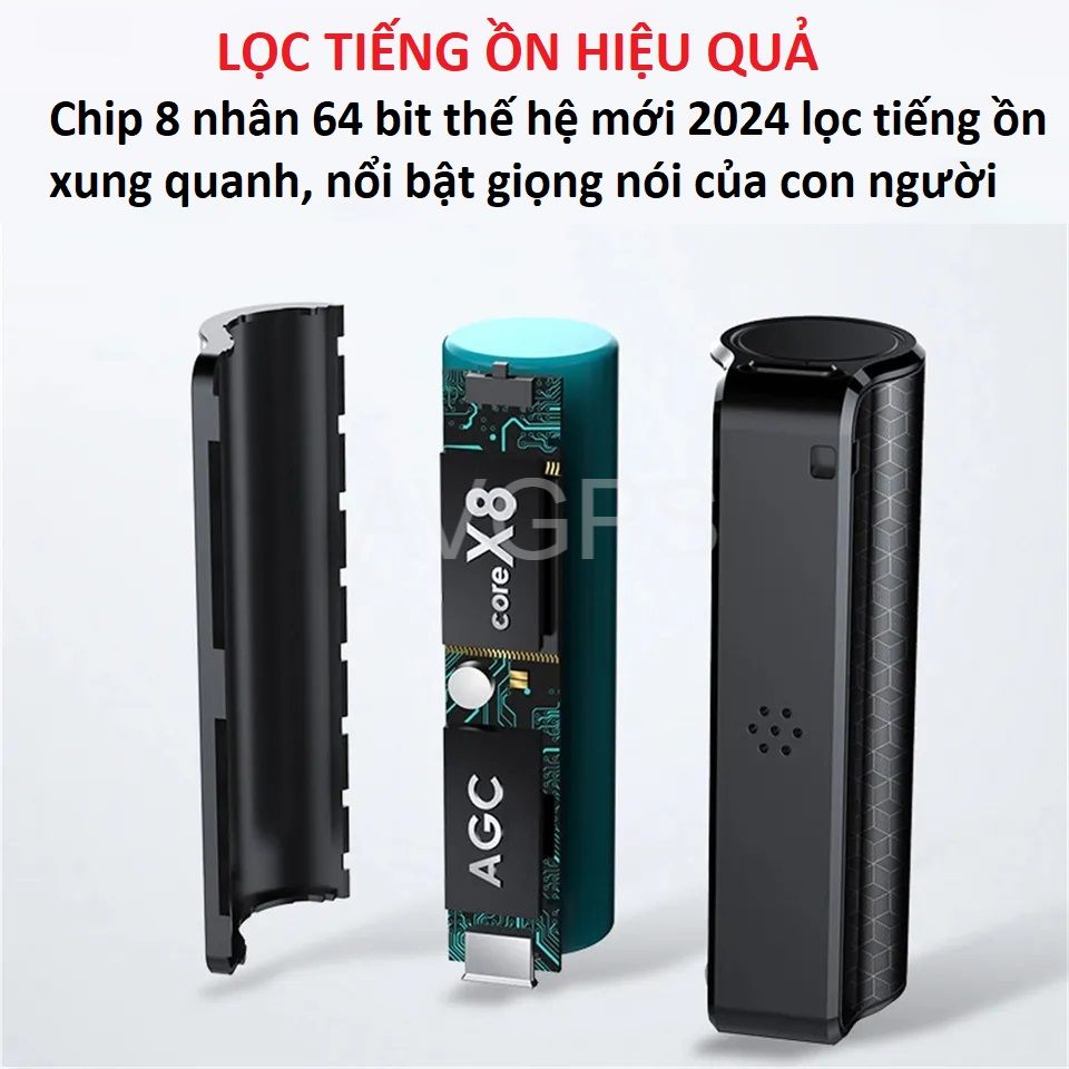 Máy ghi âm mini chuyên nghiệp siêu lọc âm V70S pin 20-25 ngày, có nam châm siêu mạnh. Chip thế hệ mới 2024