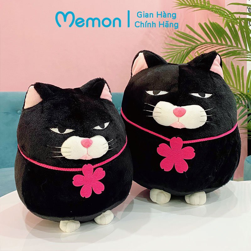 Mèo bông Amuse 30 - 40cm cao cấp Memon, gấu bông mèo dễ thương