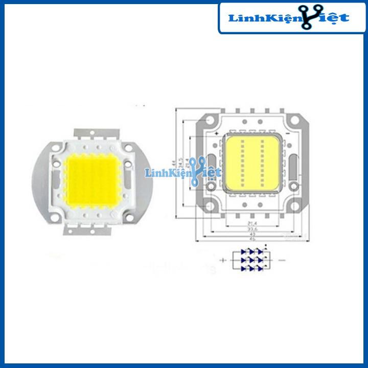 LED Luxeon Công Suất 100W 36V Sáng Trắng
