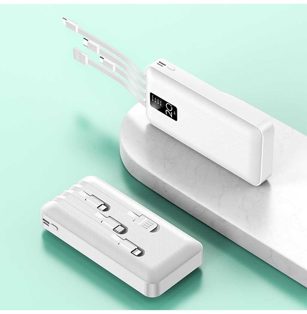 Pin Sạc Dự Phòng 20.000mAh PIXLINK - 2 Cổng Sạc Vào Type-C/Micro Tích hợp sẵn 4 đầu sạc chuyên dụng tiện lợi - Hàng chính hãng/ Hàng nhập khẩu