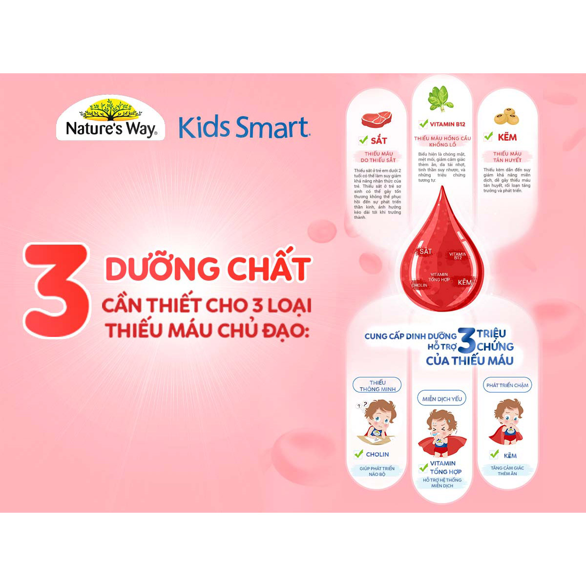 Nature's Way Kids Smart LIQUID MULTI +IRON - SIRO Bổ Sung Sắt Tổng Hợp Cho Trẻ Em (200ml)