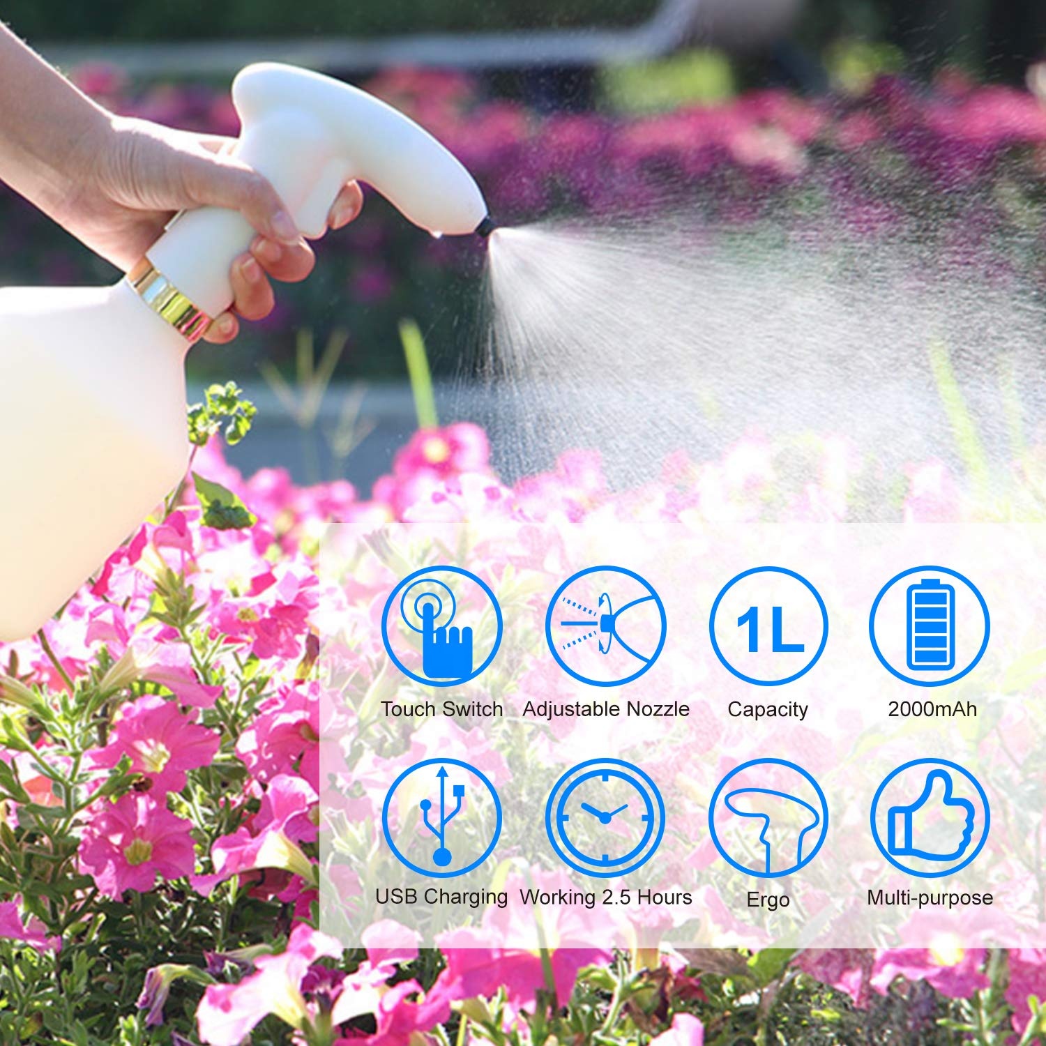 Bình tưới cây phun sương cảm ứng Anber Touch - Chạm là phun