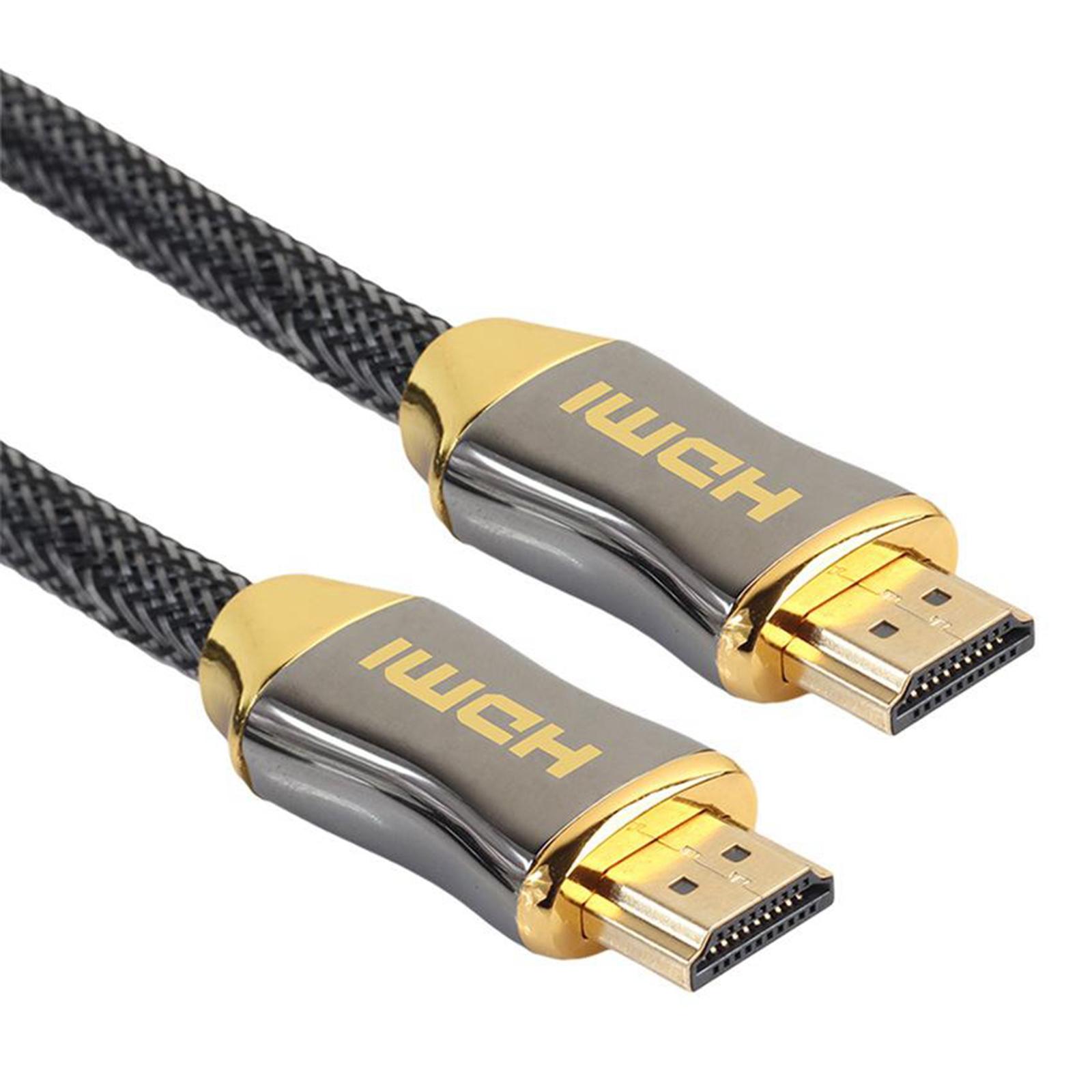 4K HDMI Cable | High Speed, Braided & Gold Connectors, 4K 60Hz, Ultra HD, 2K, Compatible | for PS5, Monitor, Laptop & More