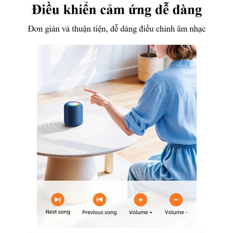 Loa Bluetooth Hoco HC30 Led RGB Bản Nâng Cấp Pin 1800mAh, Bluetooth V5.4, hỗ trợ thẻ nhớ TF, cắm USB phát nhạc - Hàng chính hãng