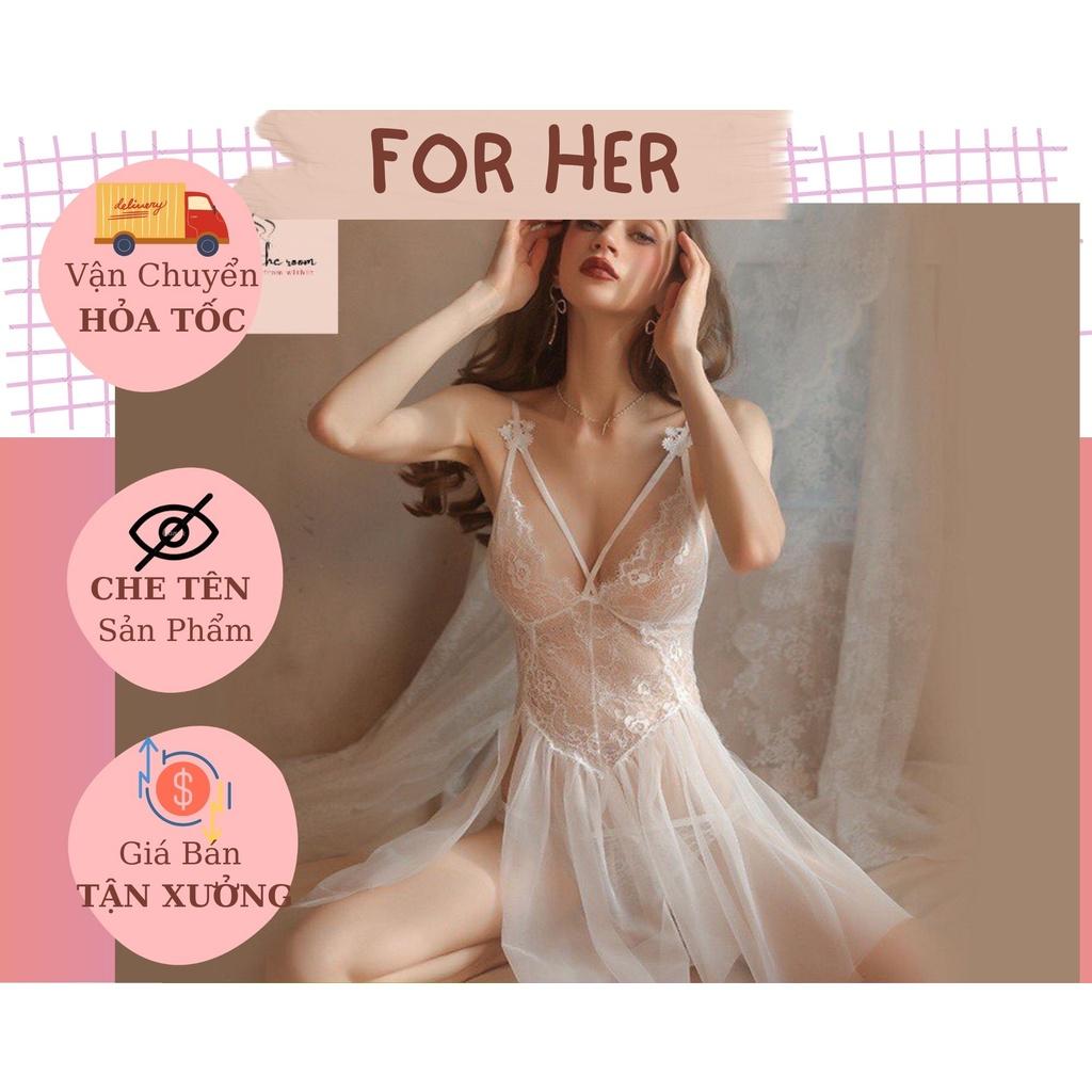 Váy ngủ nữ phối ren sexy quyến rũ