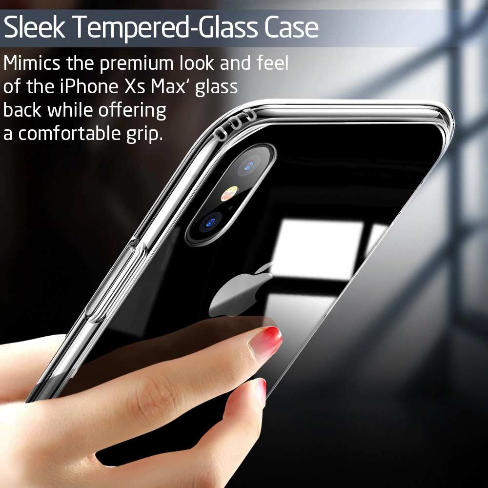 Ốp lưng silicon chống sốc cho iPhone XS MAX hiệu Likgus Crashproof giúp chống chịu mọi va đập - Hàng chính hãng