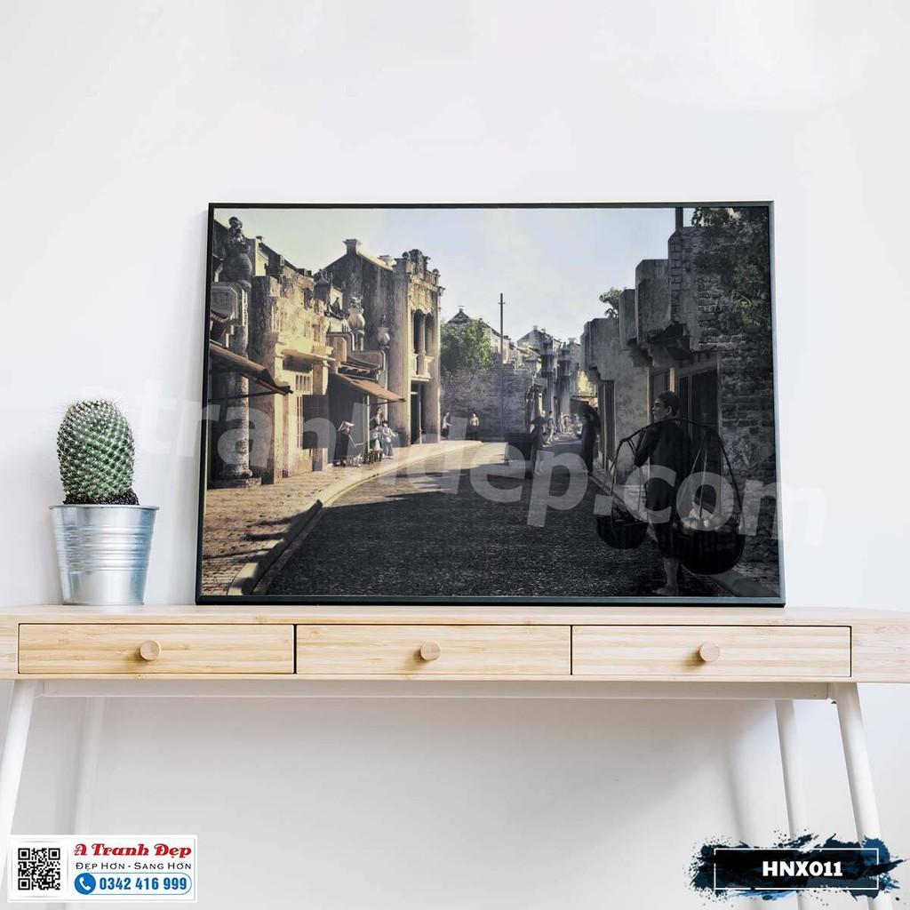Tranh treo tường siêu nhẹ phong cảnh Hà Nội xưa - HNX011