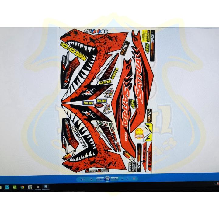 Tem rời dành cho satria fi cá mập đen