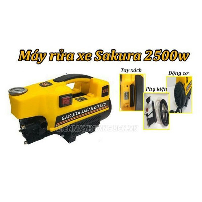 Máy rửa xe mini, máy rửa xe gia đình SAKURA 2500W  lõi đồng