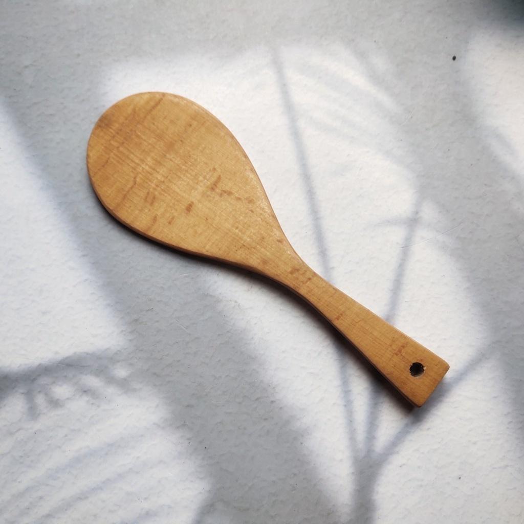 Muôi Cơm, Vá Múc Cơm Bằng Gỗ Beech Cỡ 20cm Siêu Đẹp
