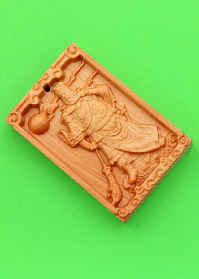 Mặt Gỗ Ngọc Am Khắc Tượng Quan Công MG50