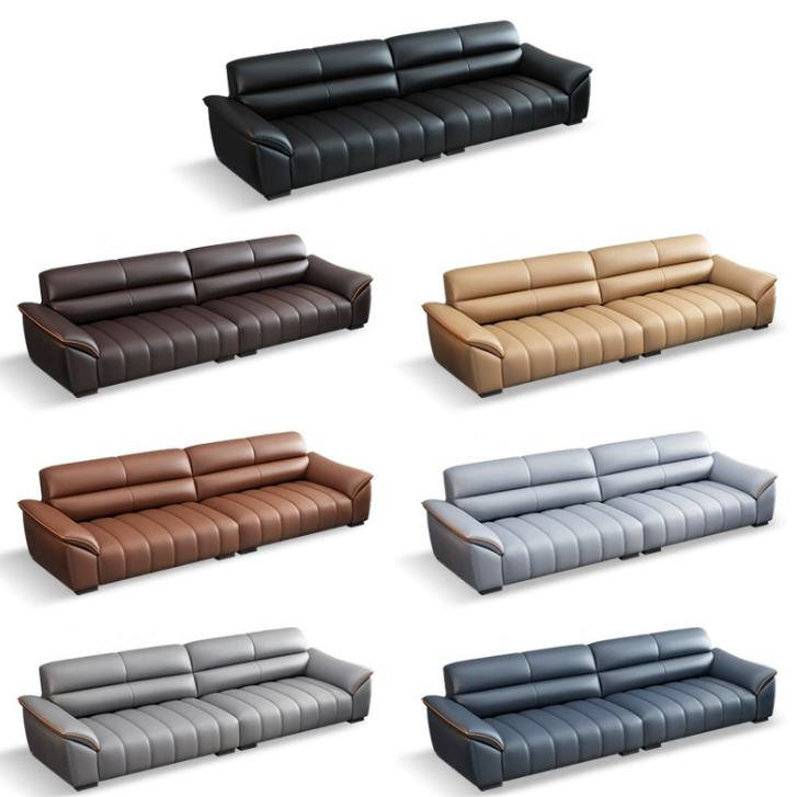 Sofa băng bọc da cao cấp Juno Sofa kèm ghế đơn HVPCT-08