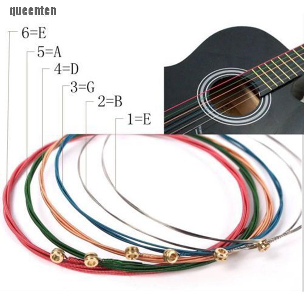 Set 6 dây đàn guitar màu cầu vồng