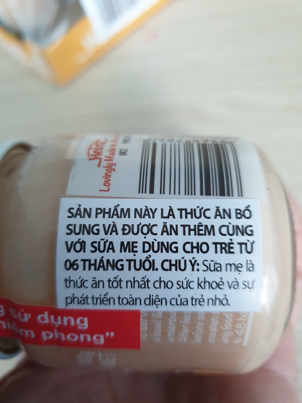 Custard với chuối cho trẻ từ 6 tháng tuổi trở lên - Heinz custard with banana