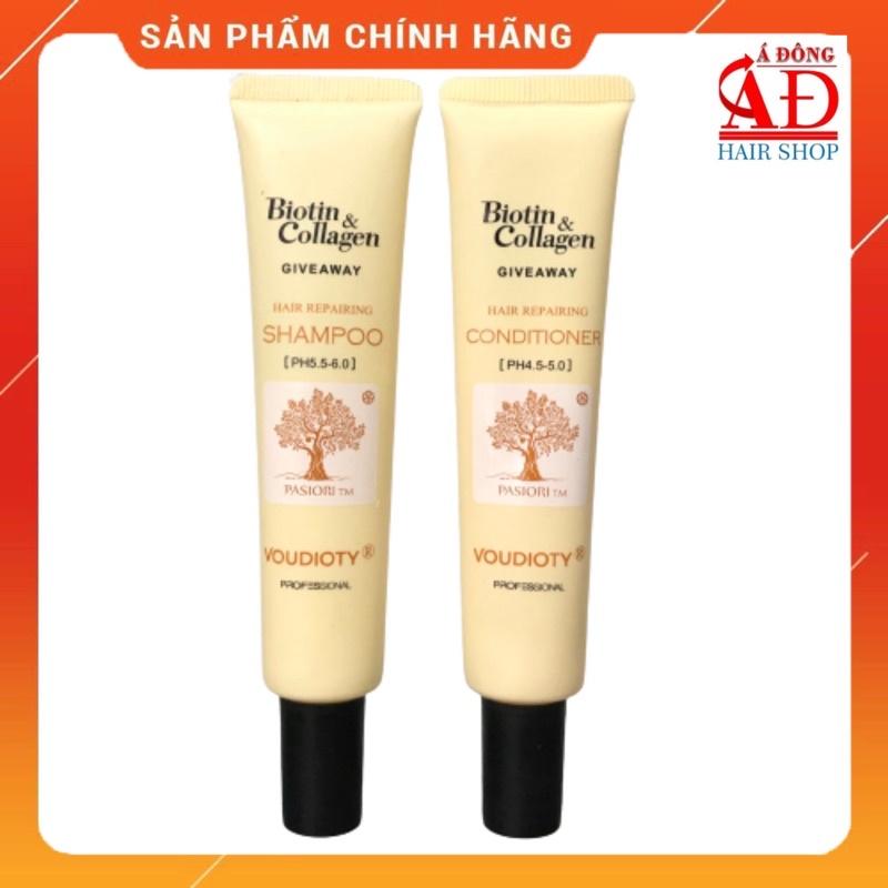 BỘ DẦU GỘI XẢ MINI BIOTIN COLLAGEN VOUDIOTY PASIORI TM GIVEAWAY 30ML*2