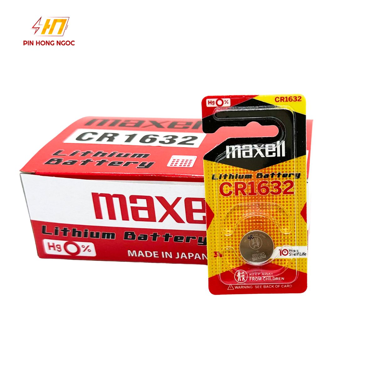 Pin CR1632 Maxell Lithium 3V Cao Cấp sản xuất tại Nhật Bản