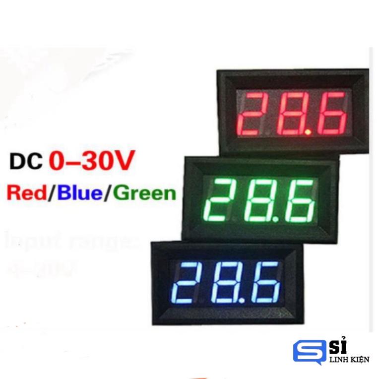 Đồng Hồ Led Báo vôn DC, Đo Điện Áp Một Chiều 0.56 inch