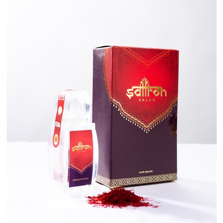 Nhụy hoa nghệ tây Saffron Salam 3 hộp 0.5gr tặng trà hoa cúc 8gr