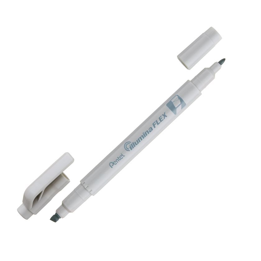 Bút đánh dấu  Pentel Illumina Flex Twin Tip Highlighter - Bold/Five - Pastel Grey