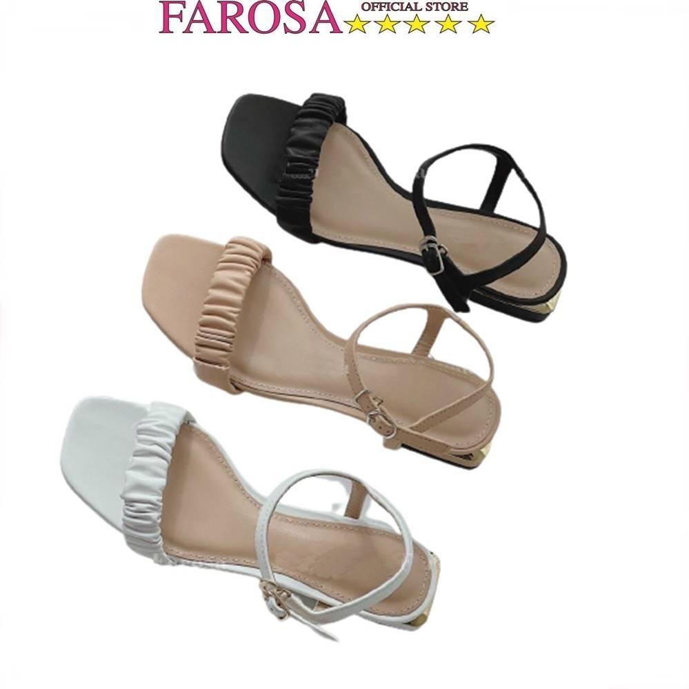 Dép sandal nữ quai nhún ngang FAROSA đế 2cm lên chân cực êm