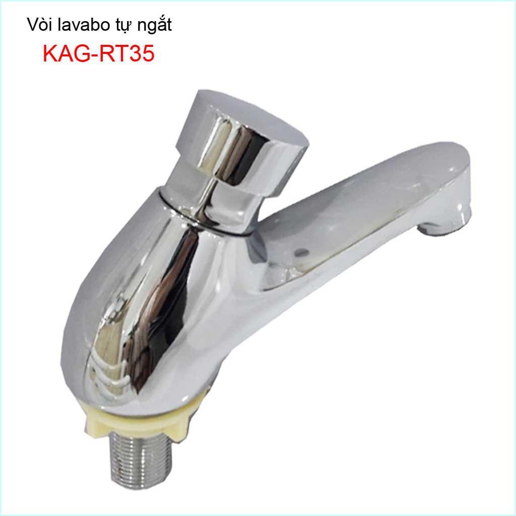 Vòi lavabo tự ngắt nước KAG-RT35, Vòi bán tự động, vòi ấn tay tự động tiêt kiệm nước tốt sử dụng tốt