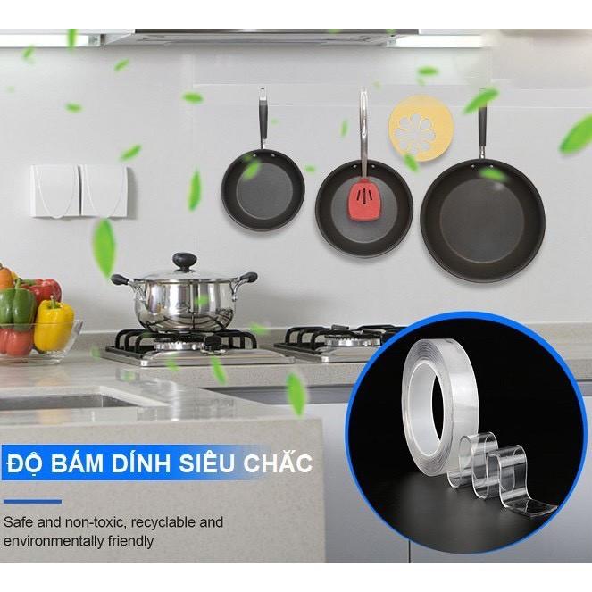 Băng Dính 3M Trong Suốt 2 Mặt, Băng Keo Trong Suốt, Sử dụng Dính Dồ Vật Trong Nhà, Tái Sử Dụng, Taky Home  3014