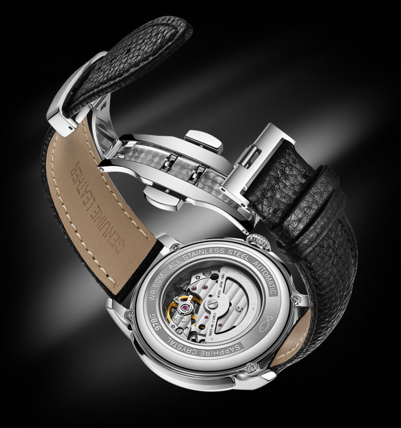 Đồng hồ nam chính hãng KASSAW K978-3 Kính sapphire ,chống xước ,Chống nước 50m ,Bảo hành 24 tháng,Máy cơ ,dây thép không gỉ