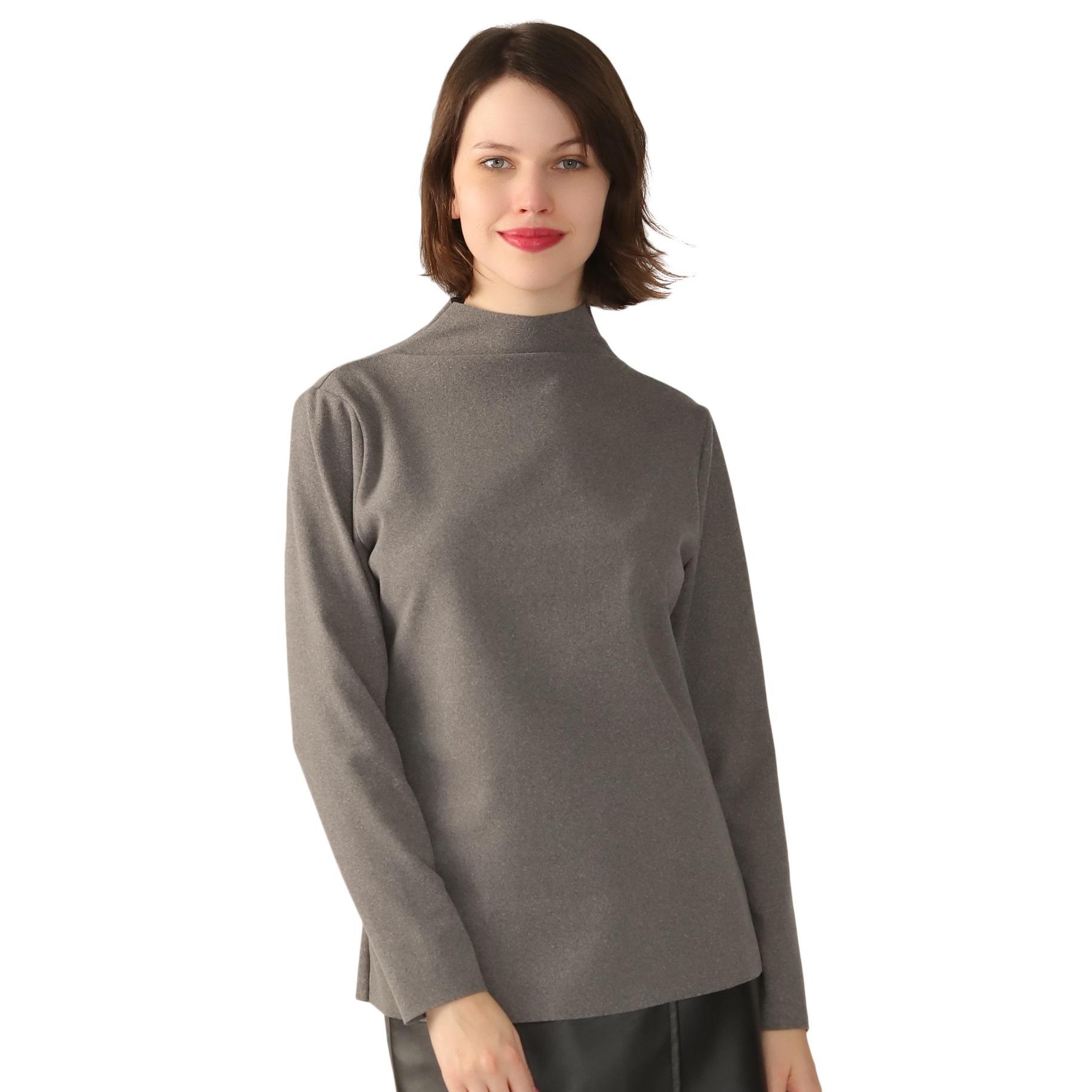 Autunm Mùa Đông Nữ Mới Quần Lót Sinh Nhiệt Dài Tay Cổ Cao Áo Khoác Nữ Thời Trang Chắc Chắn Cotton Ngắn Plus Kích Thước 7XL