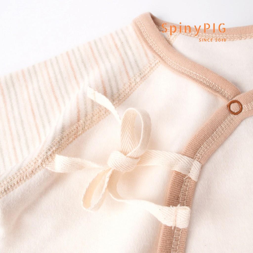 Quần áo sơ sinh 0-24 tháng 100% COTTON HỮU CƠ TỰ NHIÊN không chất tẩy nhuộm bộ body buộc dây cho bé siêu đáng yêu