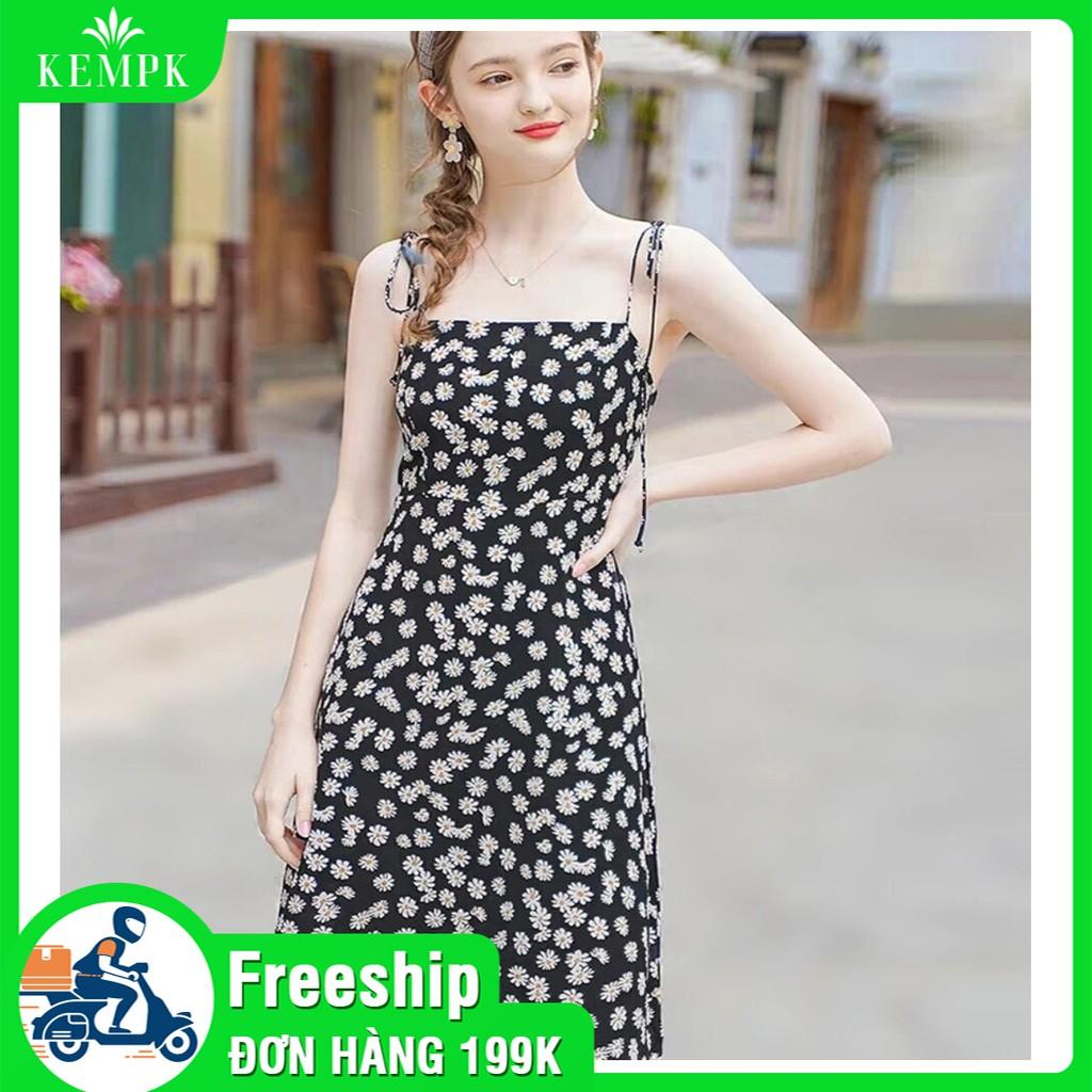 Đầm 2 Dây Cúc Họa Mi  Có Mút Ngực Thời Trang Nữ ĐẶNG DIỆU