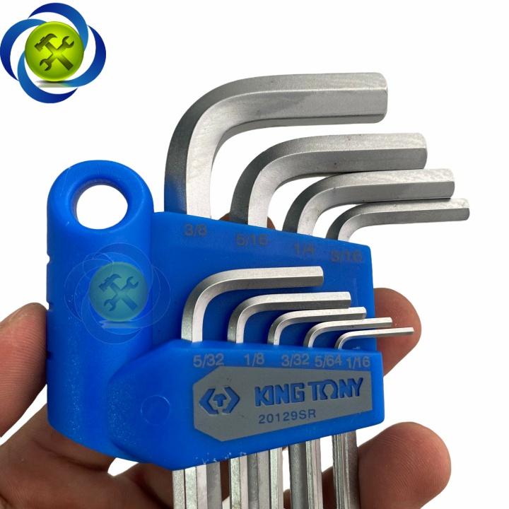 Bộ lục giác đầu bi hệ inch Kingtony 20129SR 9 cây (1/16 - 5/64)