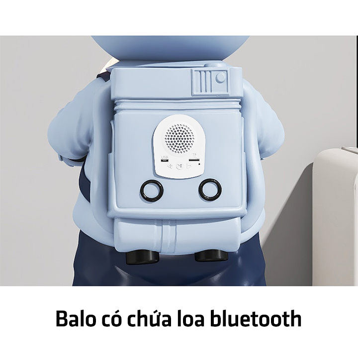 Mô Hình Phi Hành Gia Decor Có Loa Bluetooth Kết Hợp Đèn Led 16 Màu Nhấp Nháy Có Điều Khiển Ánh Sáng Từ Xa