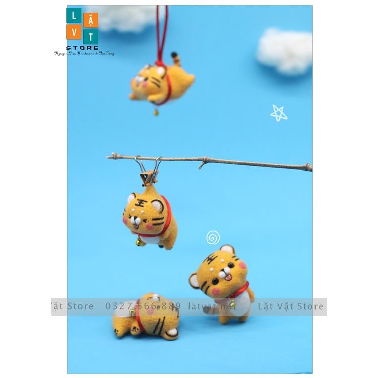 Bộ len chọc Hổ Tiểu Học - Kit len chọc tết Nhâm Dần 2022 - Needle felting Tiger - Có hướng dẫn, làm móc khoá