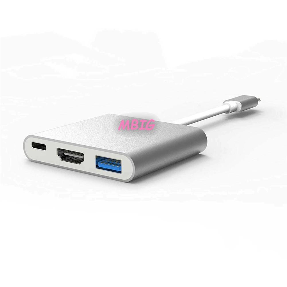 Cáp chuyển Type-C sang HDMI / VGA 4k /USB /Type C 3 trong 1 cho Macbook, iPad dùng trong trình chiếu
