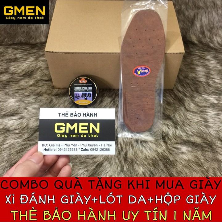 Giày tăng chiều cao nam bí mật 6cm chất liệu da bo thật 100% đế cao su bảo hành 12 tháng GM0968