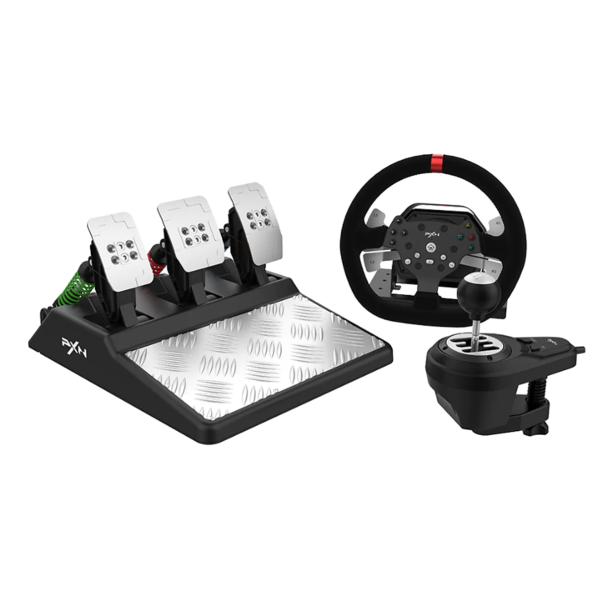 Vô lăng chơi game PXN V10 Metal FFB Pro Racing Wheel Có Phản Hồi Lực - Hàng Chính Hãng